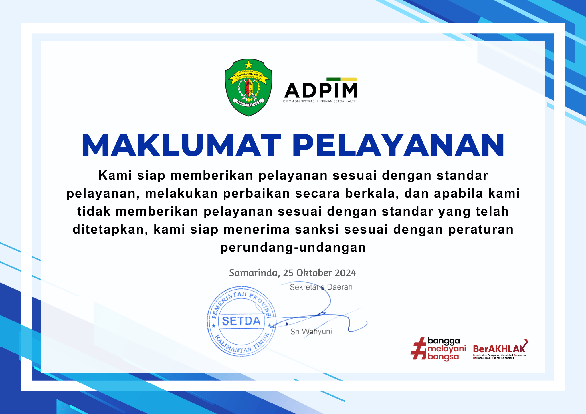 Maklumat Pelayanan